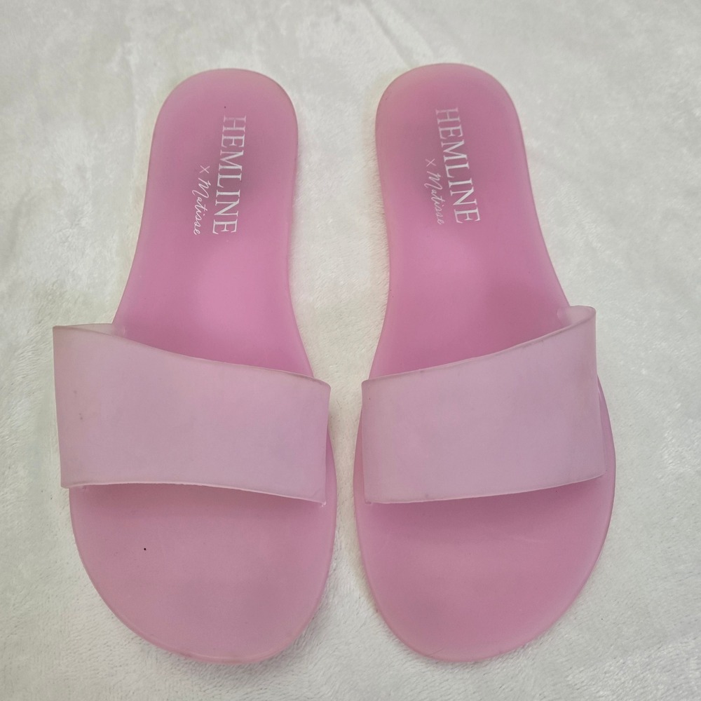 HEMLINE x Matisse Pink Jelly Slide Sandals Casual Summer Shoes